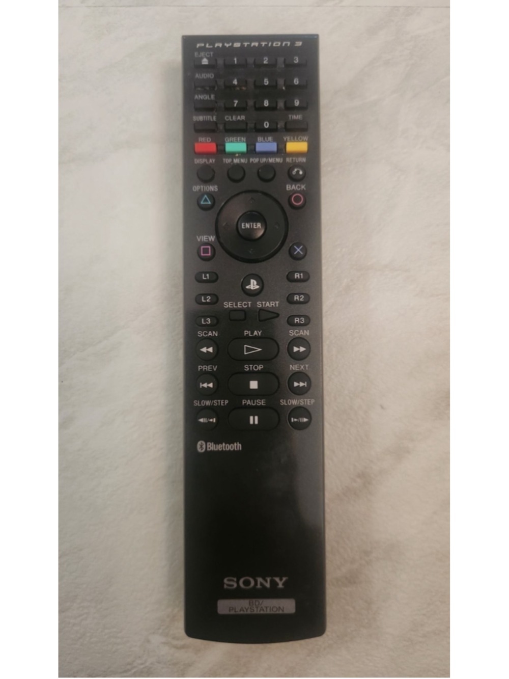 Sony PlayStation 3 PS3 BD Bluetooth Remote Control Black CECHZR1U